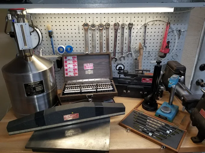 Calibration weight placed on a digital scale to verify accuracy for a scale rental before use in El Paso, TX